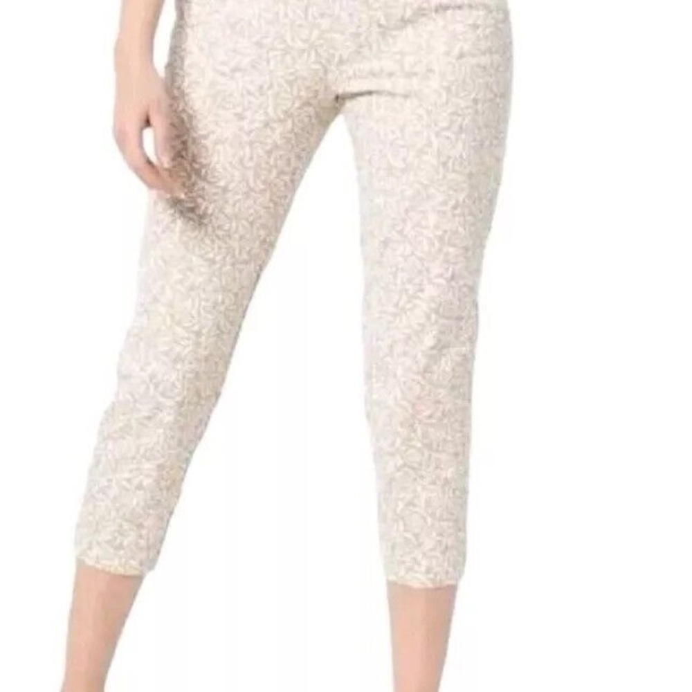 Isaac Mizrahi Live! Regular 24/7 Printed Pants Biscotti Plus 18 New